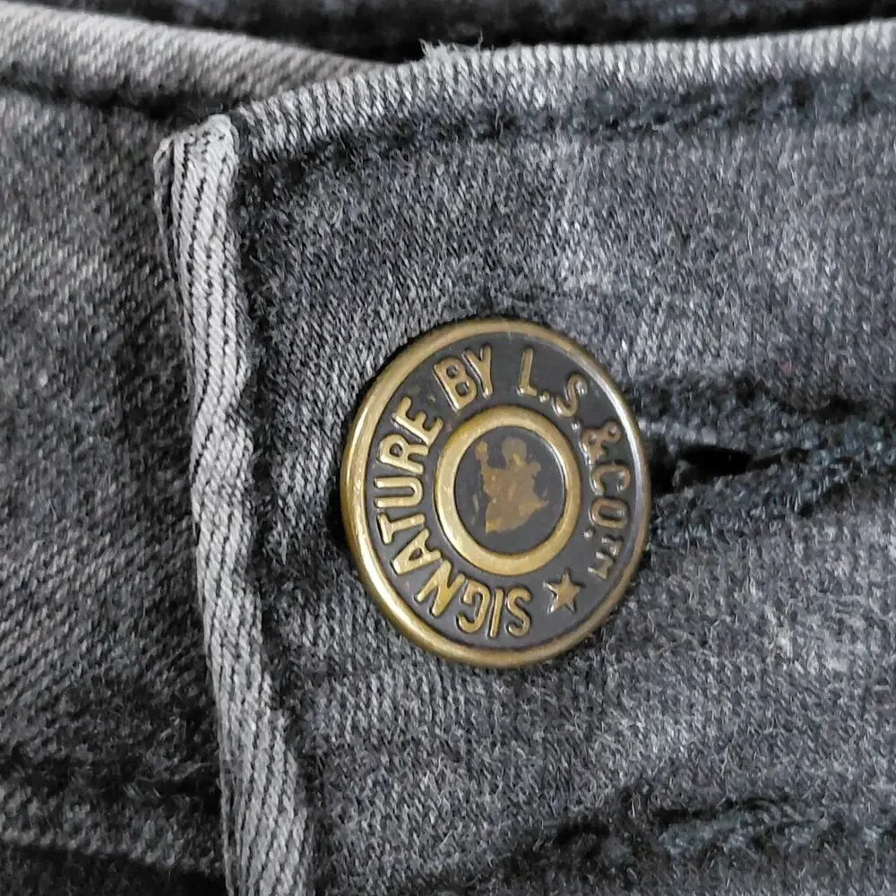 Levi's Mid-Rise Slim Cuffed Cotton Blend Gray Stretch Jeans Women Size 6
